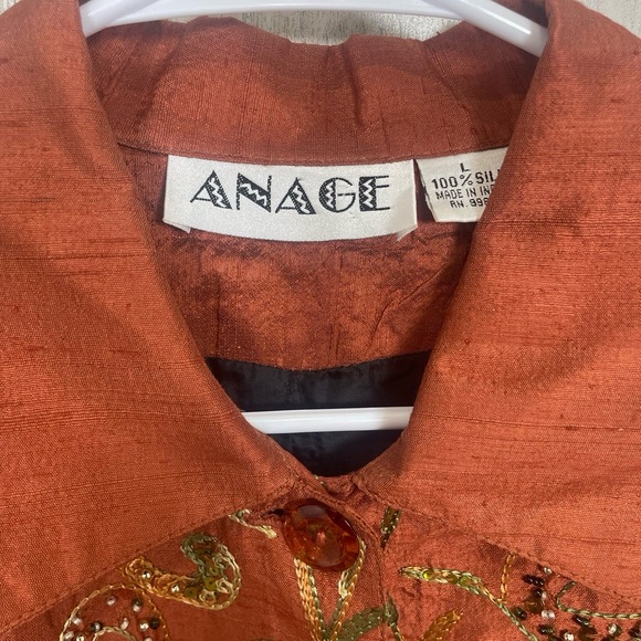 Anage Rust Embroidered Jacket - Picture 2 of 8